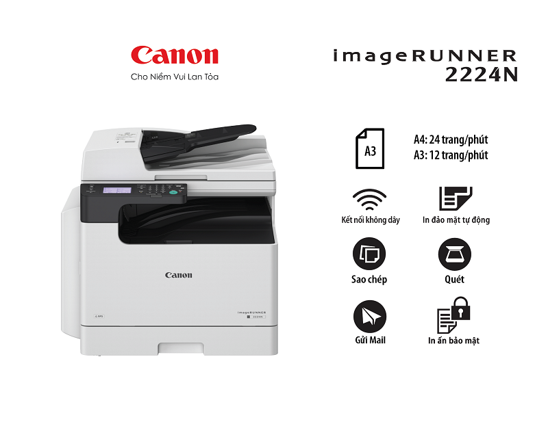 Canon imageRUNNER 2224N – Trợ thủ đắc lực cho văn phòng hiện đại